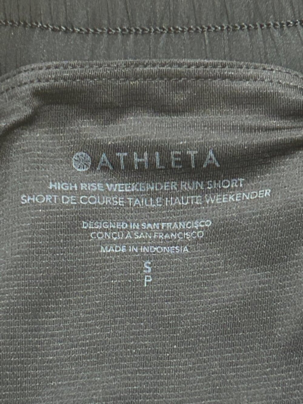 Athleta High Rise Weekender Run Short Black 3" Inseam Lined Drawstring - Picture 8 of 11